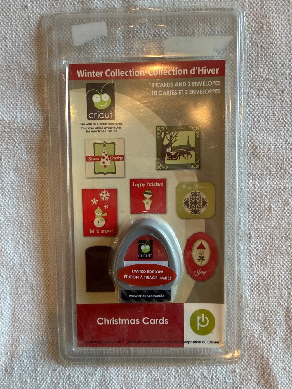 Cricut Winter Collection Christmas Cards Cartridge - Red, Green, White NWT